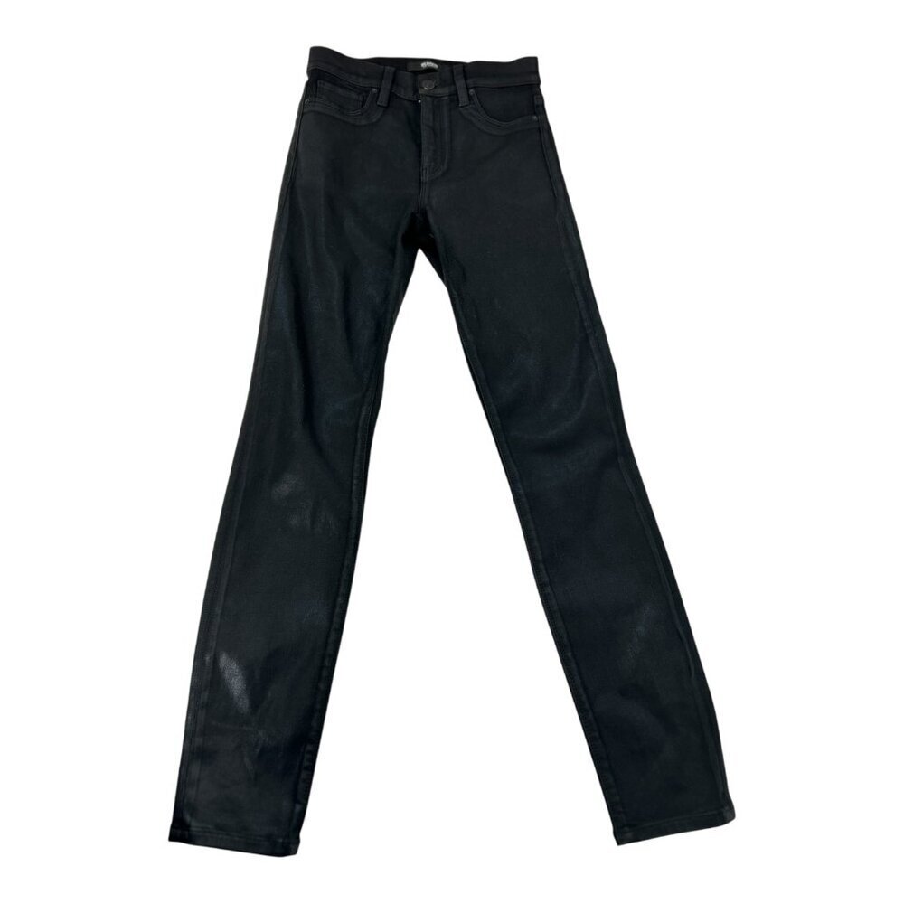 Hudson‎ Jeans Barbara High Rise Ankle Skinny Jeans Black with Shimmers Size 26